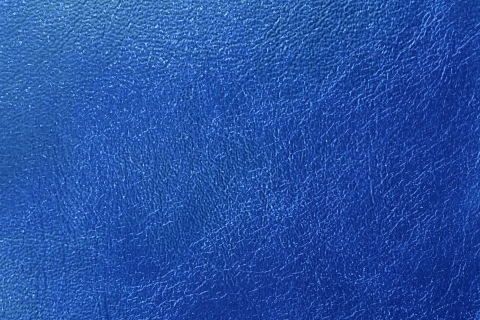 Blue Metallic Leather Custom Gloves