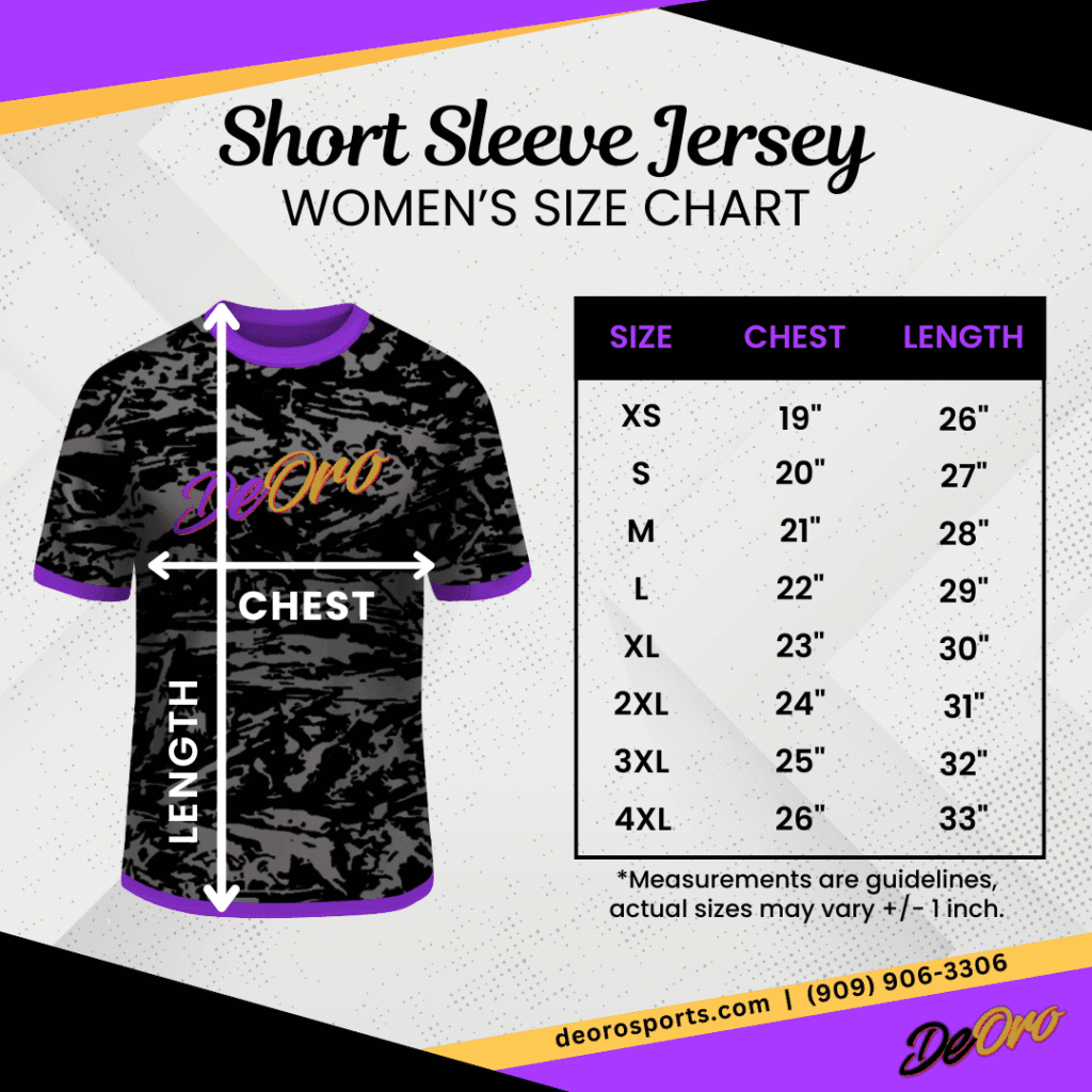 T-shirt Jersey Baseball Softball Womens Size Chart