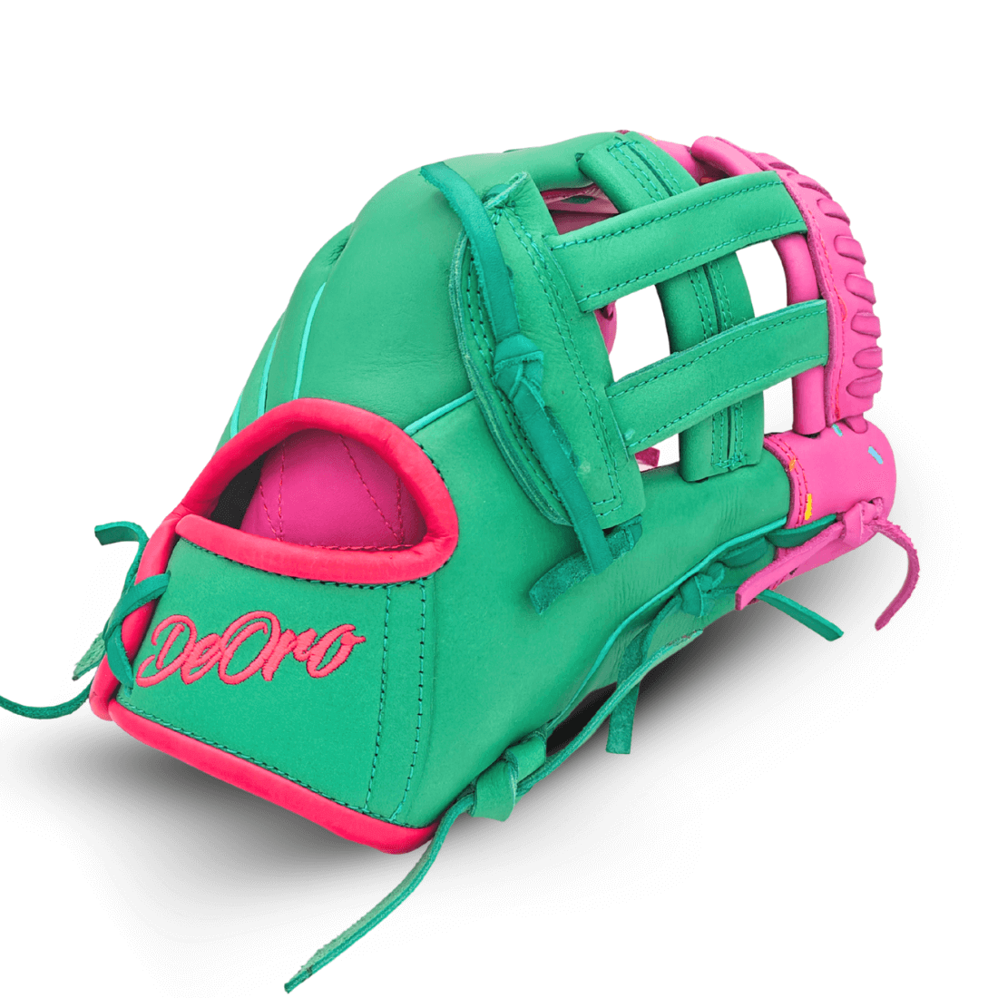 12.50" Ice Cream H Web Mint-Pink Glove - Image 3