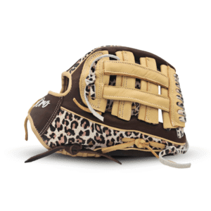 12.50" Softball Double Welting Outfield H Web Leopard-Coffee Glove