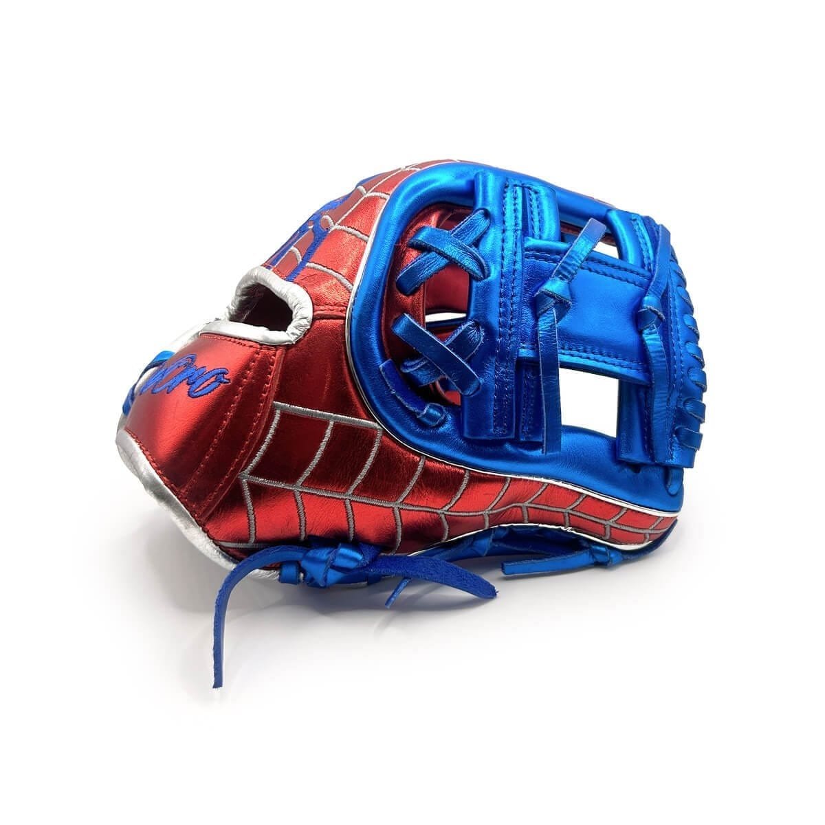 11.50" Spider I Web Metallic Red-Blue Glove - Image 3