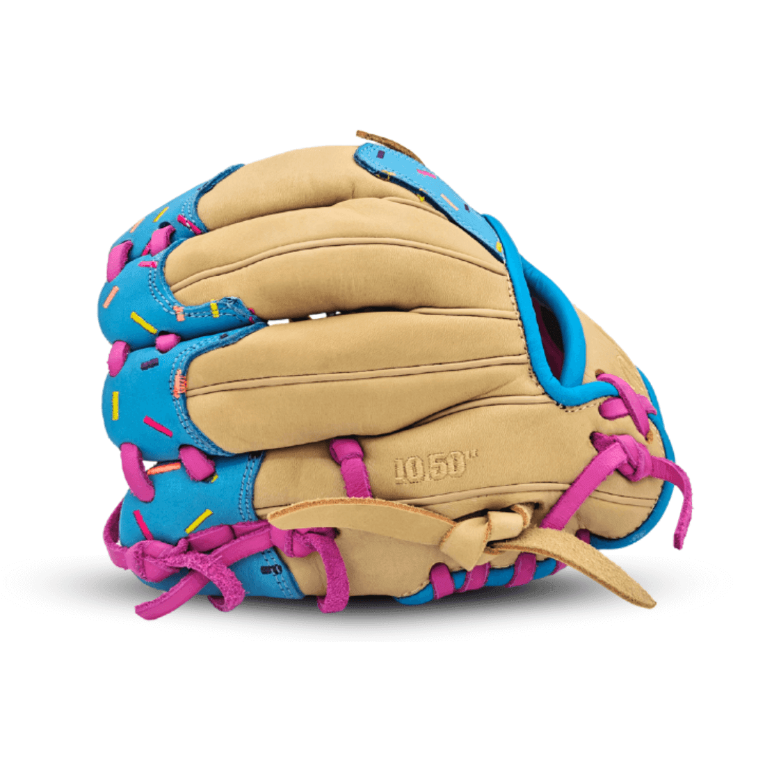 10.50" Ice Cream Trapeze Net Web Bone Blue-Pink Glove - Image 2