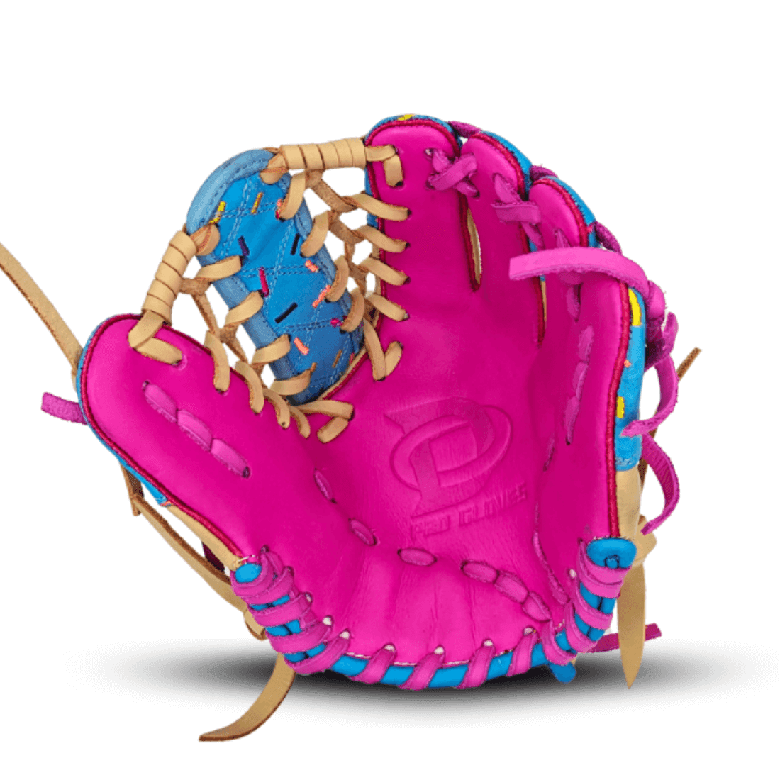 10.50" Ice Cream Trapeze Net Web Bone Blue-Pink Glove - Image 6