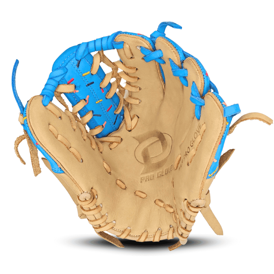 10.50" Ice Cream Trapeze Net Web Infield Bone Blue Glove - Image 6