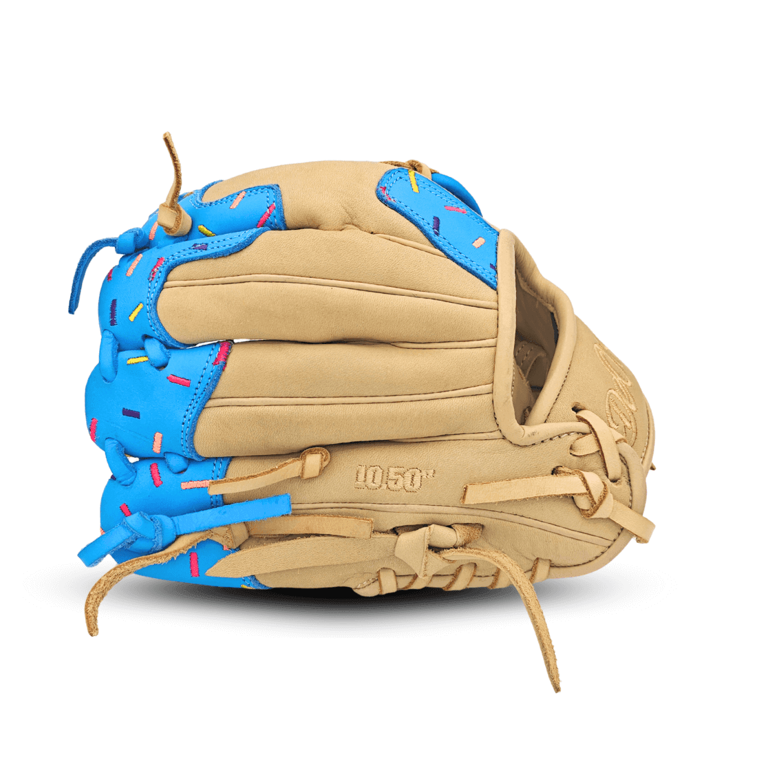 10.50" Ice Cream Trapeze Net Web Infield Bone Blue Glove - Image 2