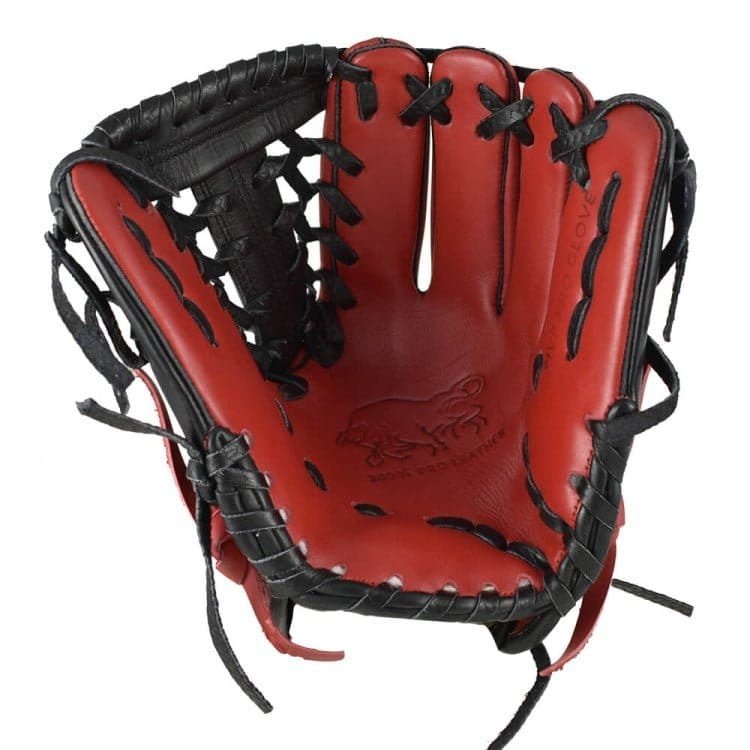 11.50" Baseball Single Modified Trapeze Infield Red-Black Glove - Image 3