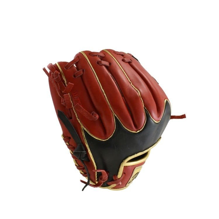 11.75" Baseball Royal Tip Single Post Slash Infield Black-Red Glove - Image 2
