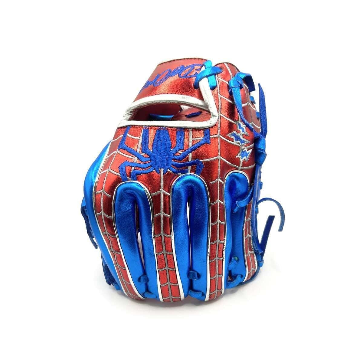11.50" Spider I Web Metallic Red-Blue Glove - Image 2