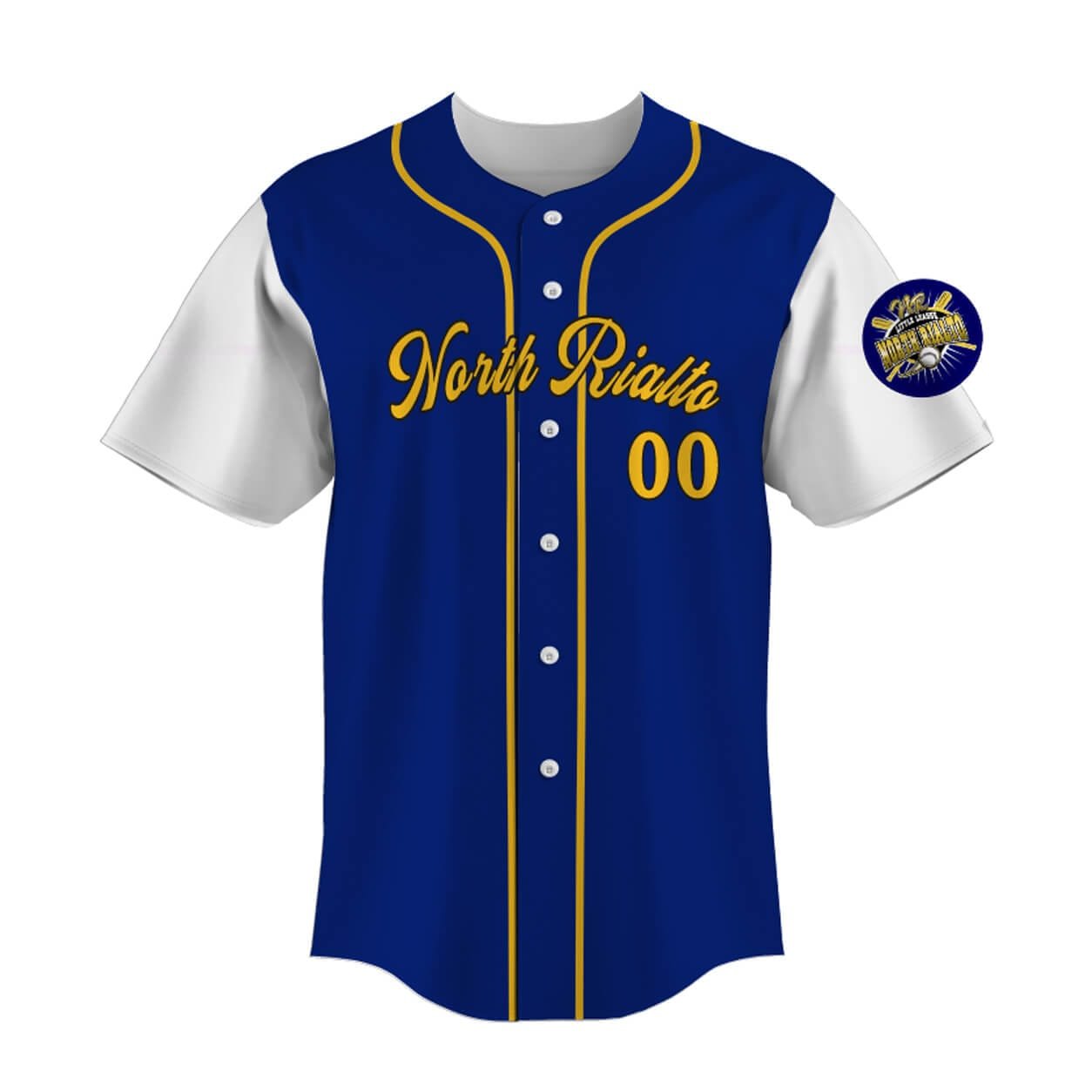 Custom Full Button Baseball Jersey
