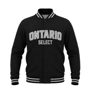 Ontario Select Custom Embroidered Black Letterman Jacket