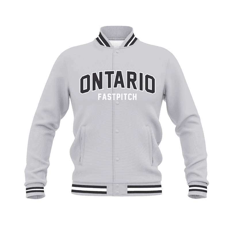 Ontario Select Custom Embroidered Grey Letterman Jacket